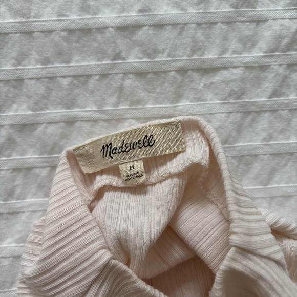 Madewell Ribbed Mockneck Tank Light Cream Size M - Picture 5 of 8